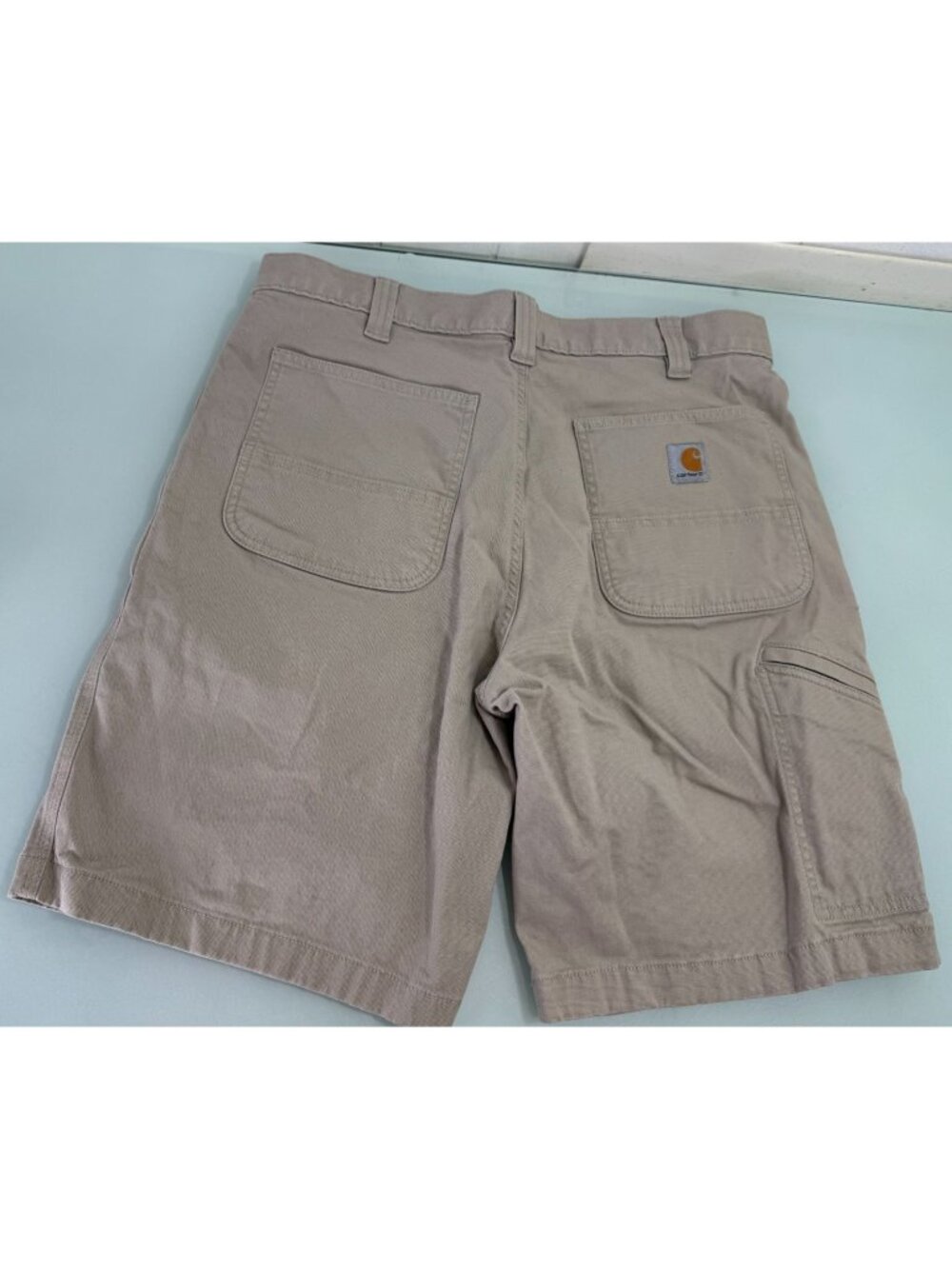 Carhartt Shorts Mens 36 Canvas Work Y2K Relaxed Fit Khaki 9" Inseam 102514-232